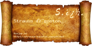 Strauss Ágoston névjegykártya